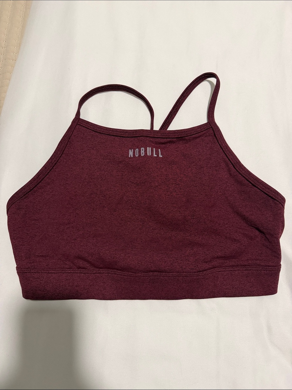 NOBULL Women's Maroon Strappy Sports Bra